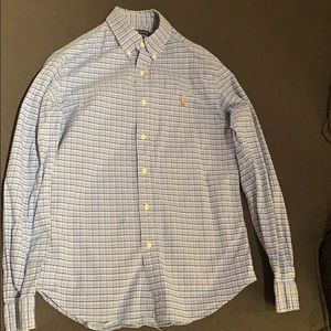 Ralph Lauren Blue/Navy Checkered Dress Shirt